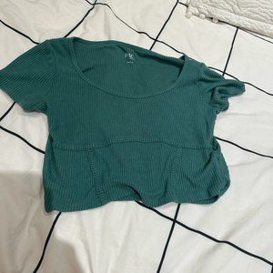 Soft Ribbed Green PacSun Top (M)